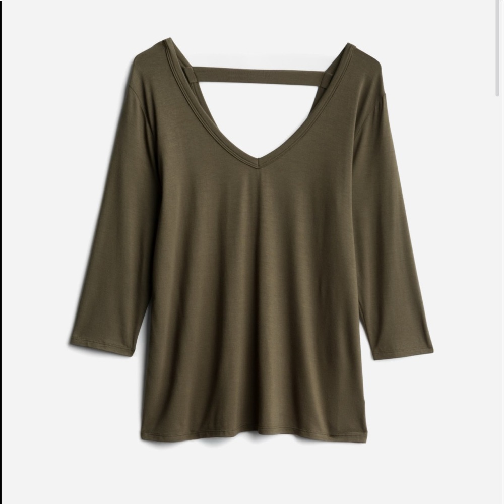 NINE BRITTON 3Q Sleeve Knot Top